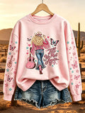 Women'S Commemorative Printed Round Neck Hoodie