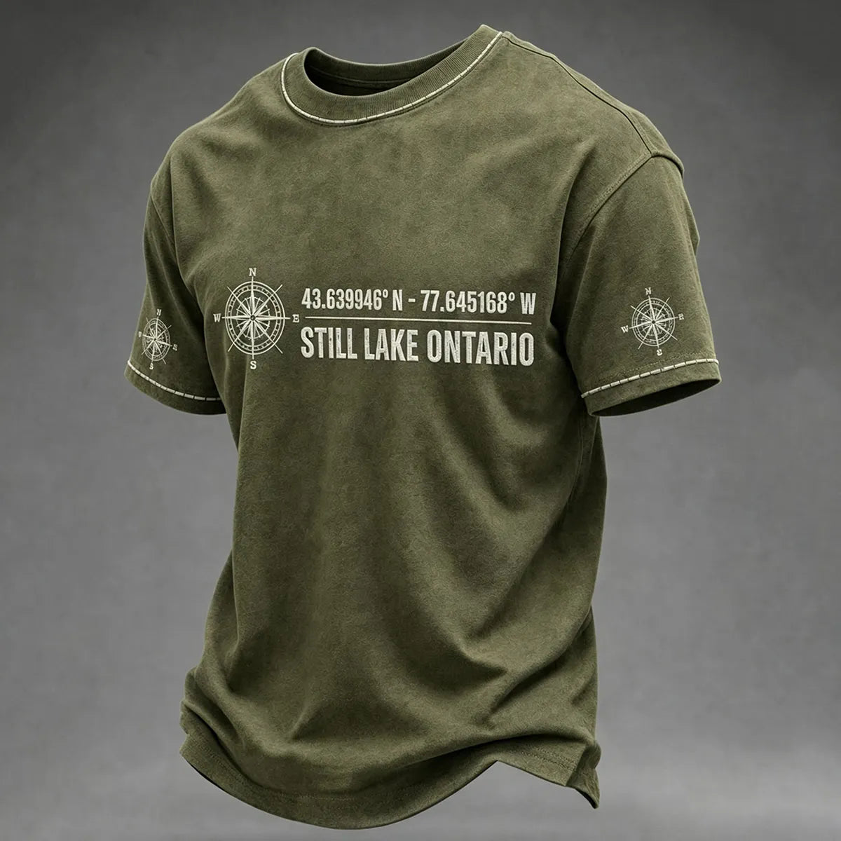Men's Lake Ontario Always And Forever Printed Short Sleeve T-shirt