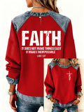 Women's Casual Faith Print Sweatshirt
