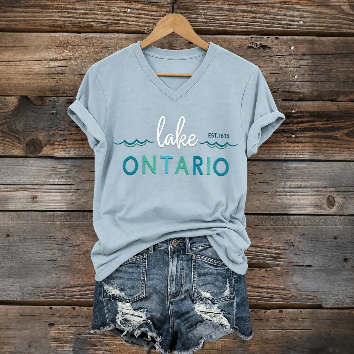 1615 Lake Ontario Printed Women's Short-sleeve T-shirt