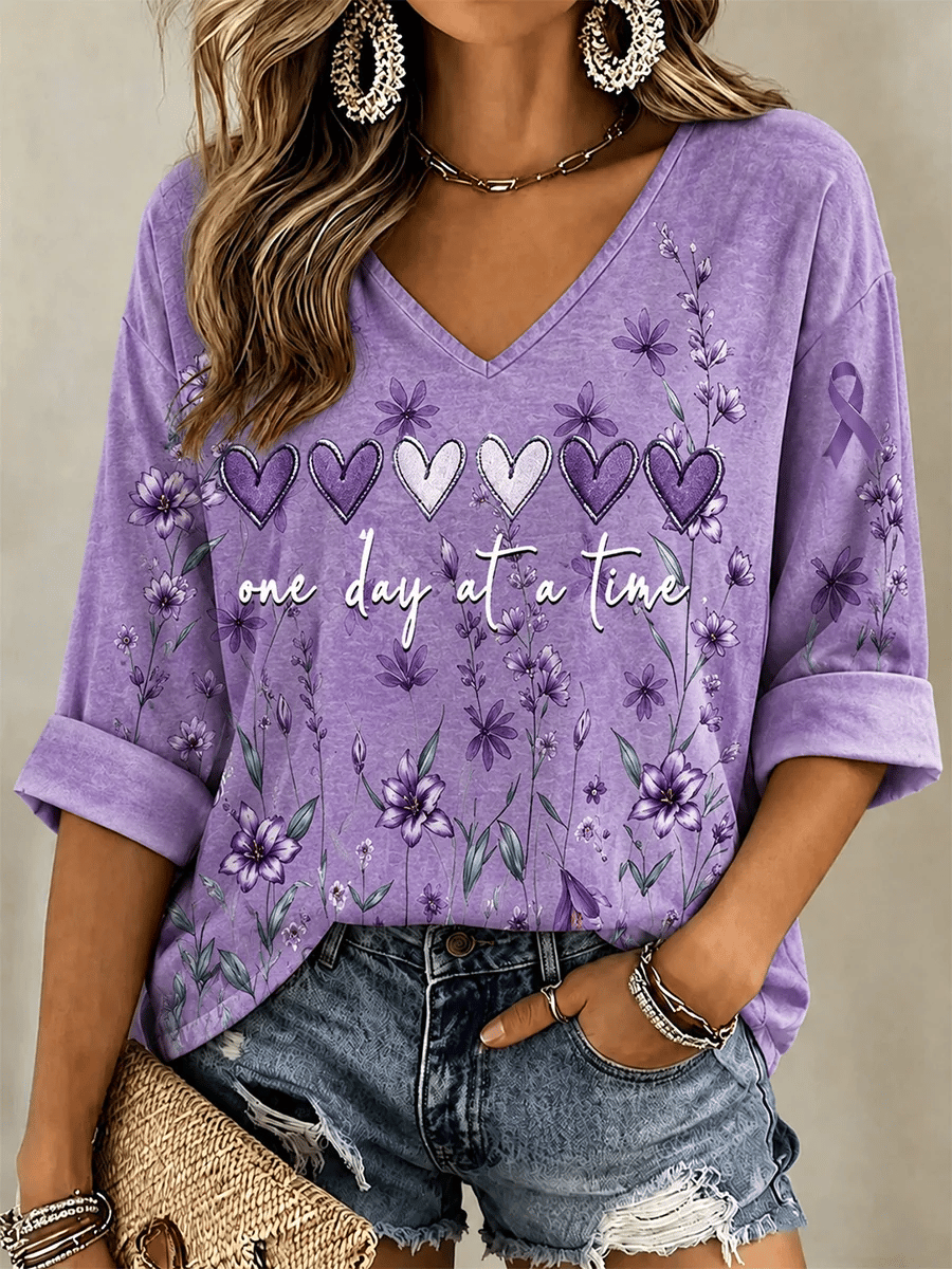 Women's Alzheimer's Awareness Print T-shirt