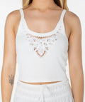 Lace Cutout Halter Top