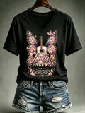 Women's The Queen of Country Print Casual T-Shirt