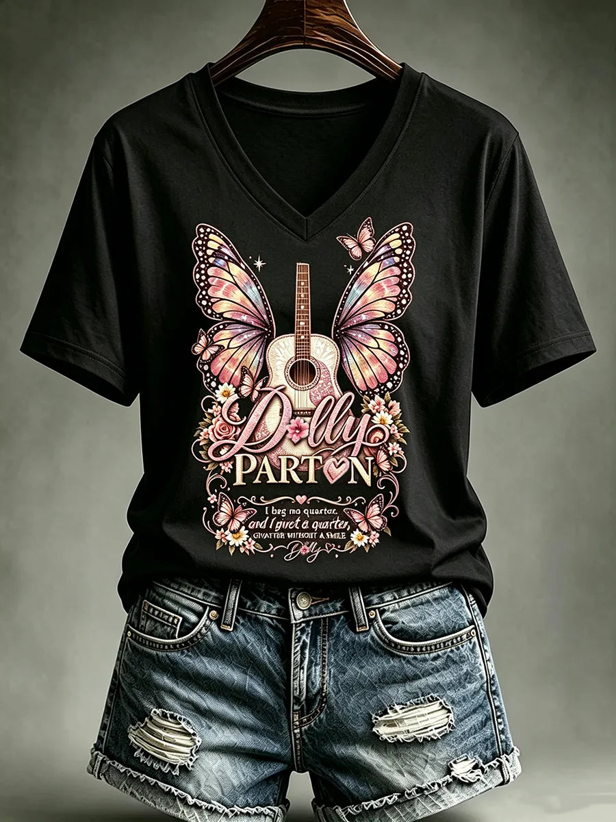 Women's The Queen of Country Print Casual T-Shirt
