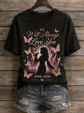 Women's _We Will Always Love You_ Print V-Neck T-Shirt