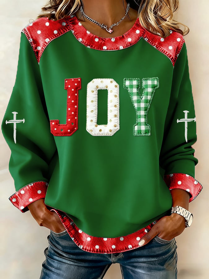 Women's Casual Christmas JOY Sweatshirt