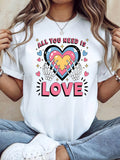Pastel Gothic Heart Graphic T-Shirt