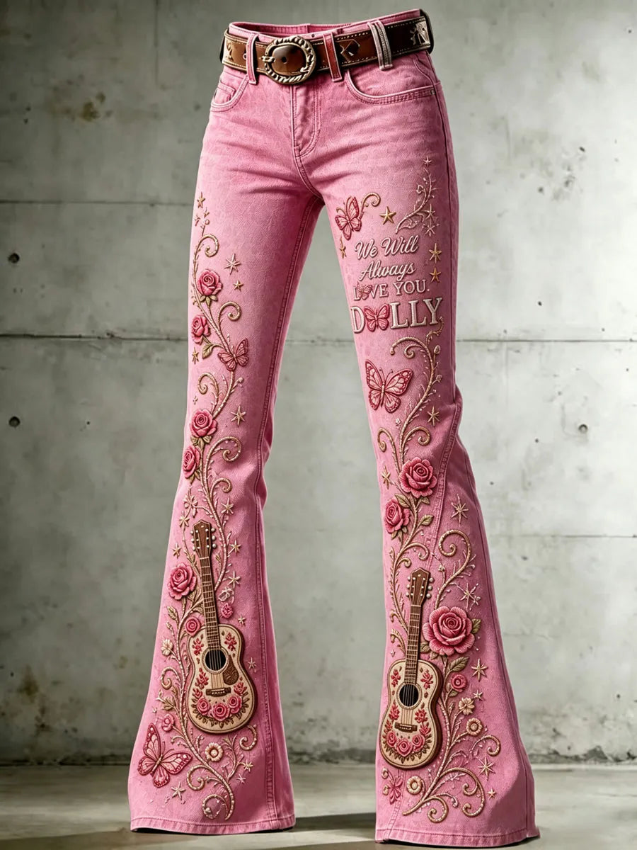 Women's Legendary female country singer Pattern Jeans