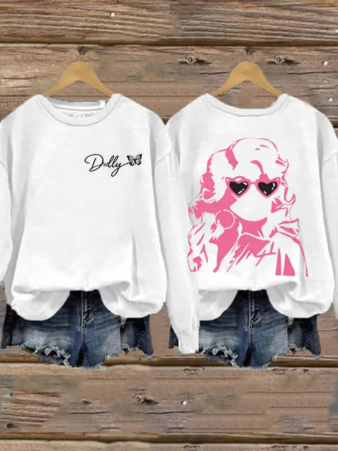 Women'S Commemorative Printed Round Neck Sports Shirt