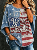 Women's Independence Day Art Oversized Top