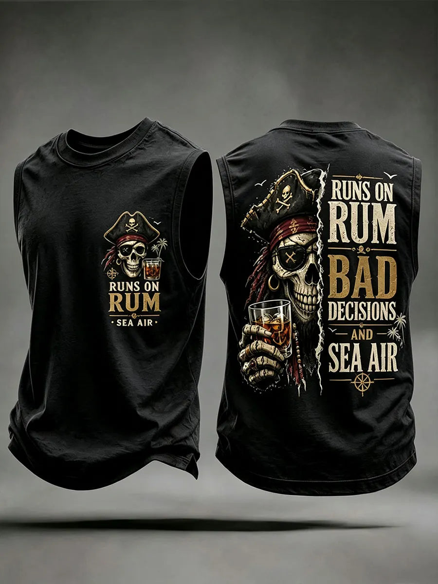 Men's 'Runs On Rum, Bad Decisions, And Sea Air' Vests