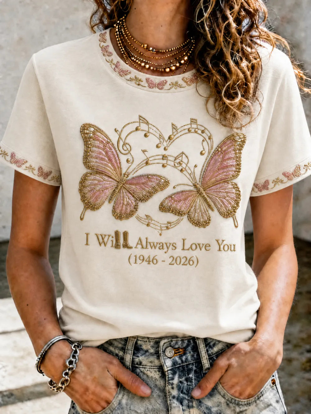 Women'S Commemorative Printed Casual T-Shirt