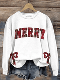 Women's Merry Christmas Printed Sweatshirt