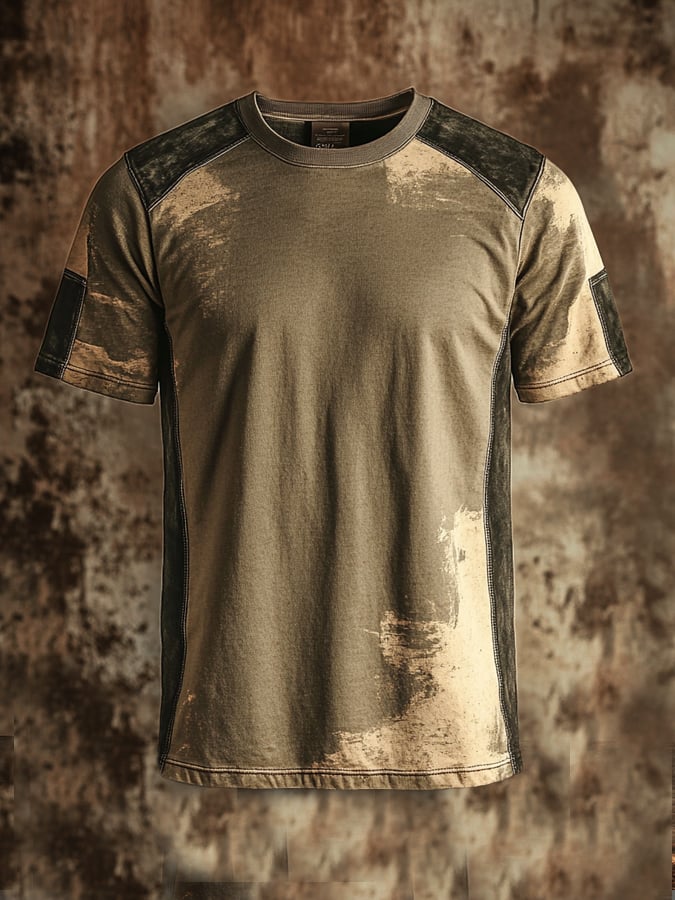 Men's Vintage Distressed Short Sleeve T-Shirt