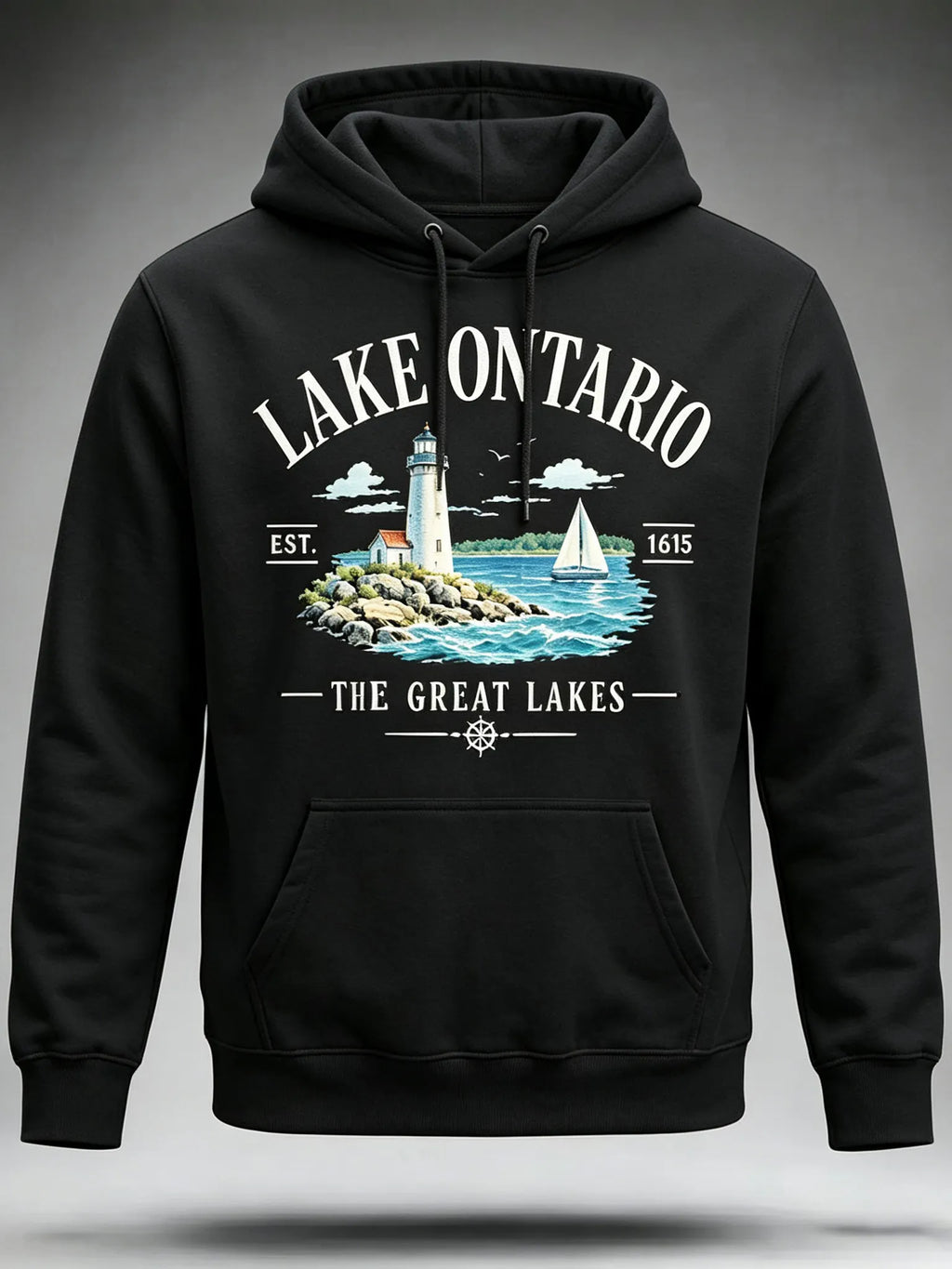 Men's Lake Ontario Always And Forever Printed Hoodie
