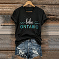 1615 Lake Ontario Printed Women's Short-sleeve T-shirt