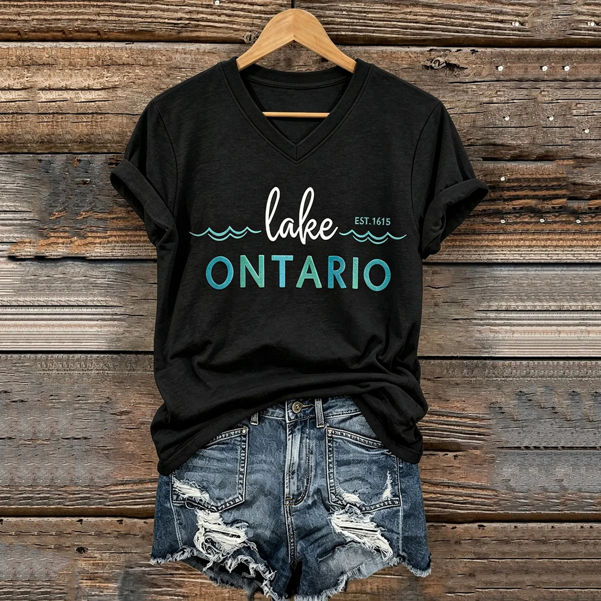1615 Lake Ontario Printed Women's Short-sleeve T-shirt