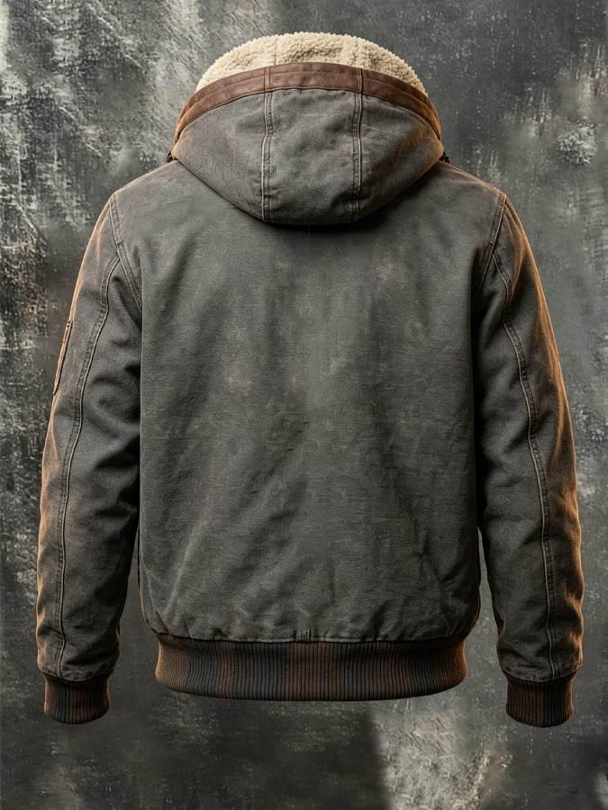 Men's Vintage Warm Multi-Pocket Outdoor Jacket