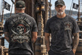 Jolly Roger Vintage Pirate Print Short Sleeve T-shirt
