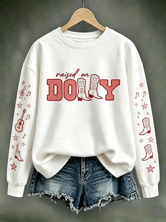 Women'S Commemorative Printed Round Neck Sports Shirt