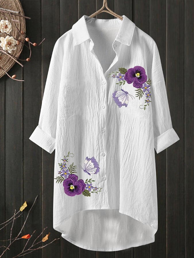Women's Purple Flower Alzheimer's Awareness Support Shirt