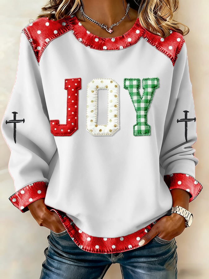 Women's Casual Christmas JOY Sweatshirt