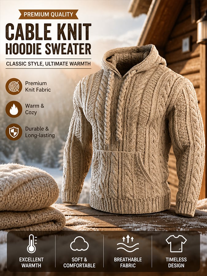 Men’s Vintage-Style Comfortable Knitted Sweater/Sweatshirt