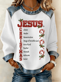 Women's Christmas Faith Print Sweatshirt