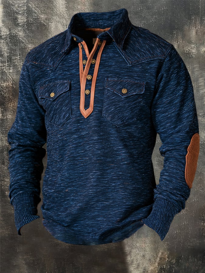 Men's Vintage Comfortable Henley T-Shirt