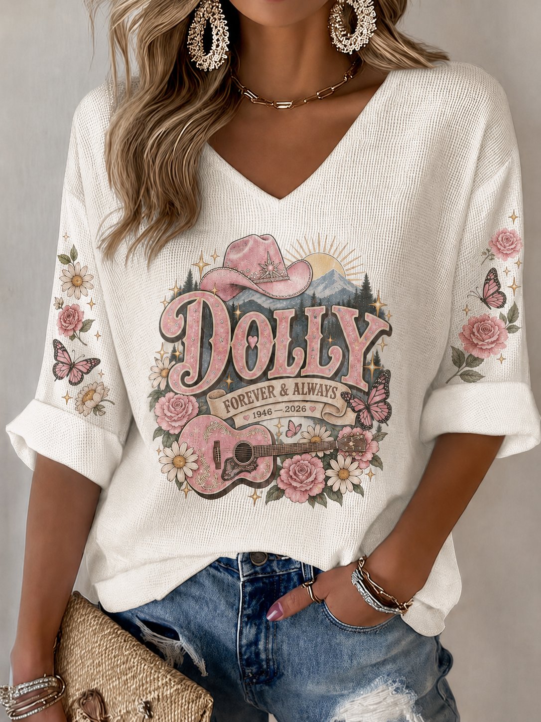 Women's Raised On Dolly Printed T-shirt