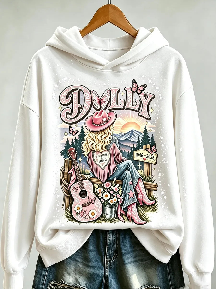 Women's The Queen of Country Print Casual Hoodie