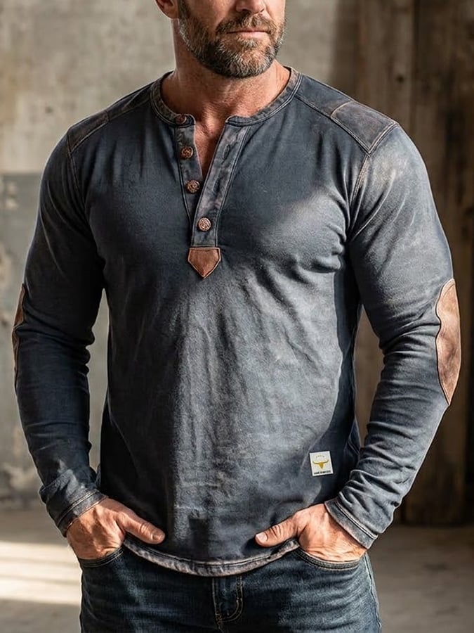 Men's Vintage Comfortable Henley T-Shirt