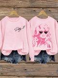 Women's "Forever Our Queen Of Country" Graphic Crewneck Sweatshirt