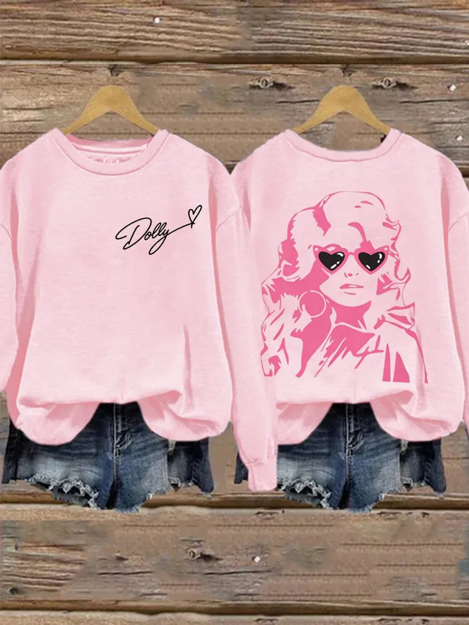 Women's "Forever Our Queen Of Country" Graphic Crewneck Sweatshirt