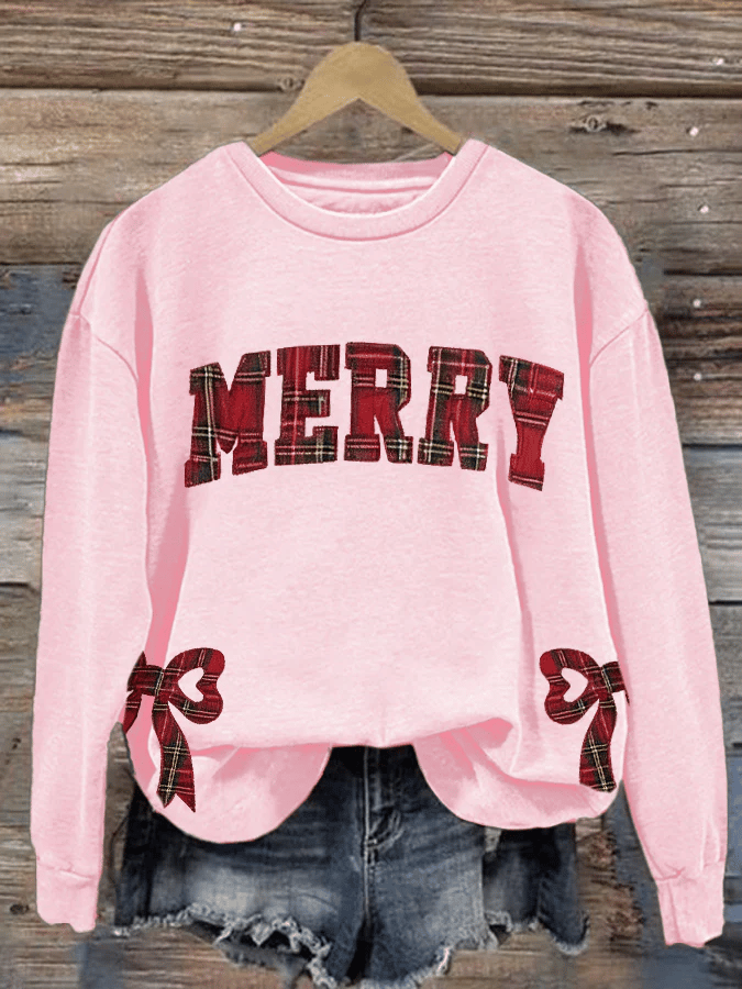 Women's Merry Christmas Printed Sweatshirt