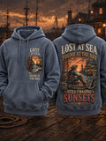 Men's “LOST AT SEA FOUND AT THE BAR STILL CHASING SUNSETS” Hunting Season Print Hoodie