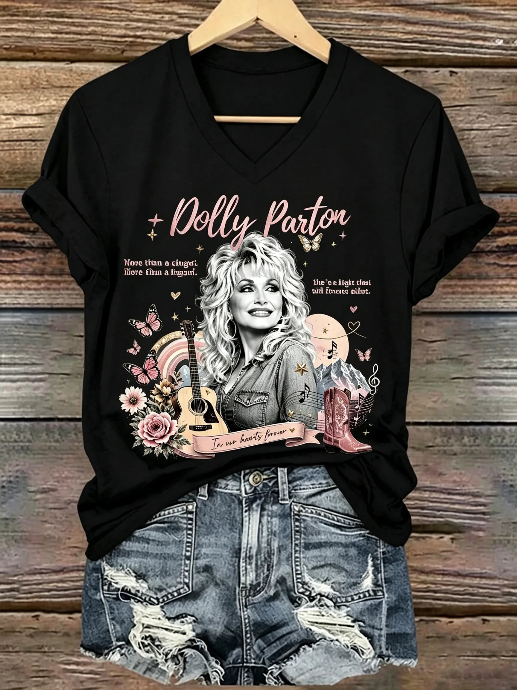 Women's Rip Dolly Parton Printed T-shirt