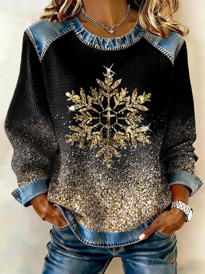 Women's Christmas Faith Print Sweatshirt