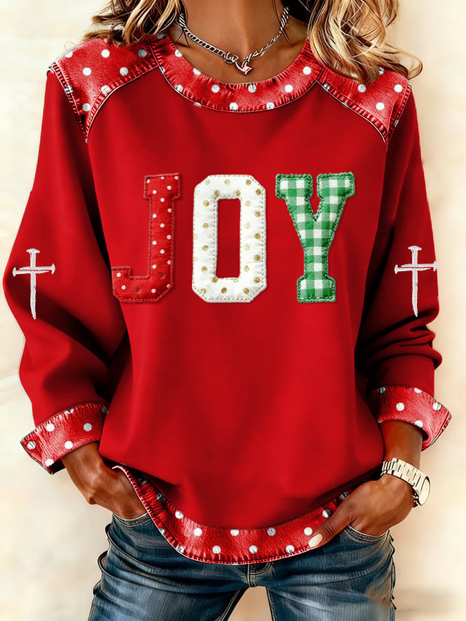 Women's Casual Christmas JOY Sweatshirt