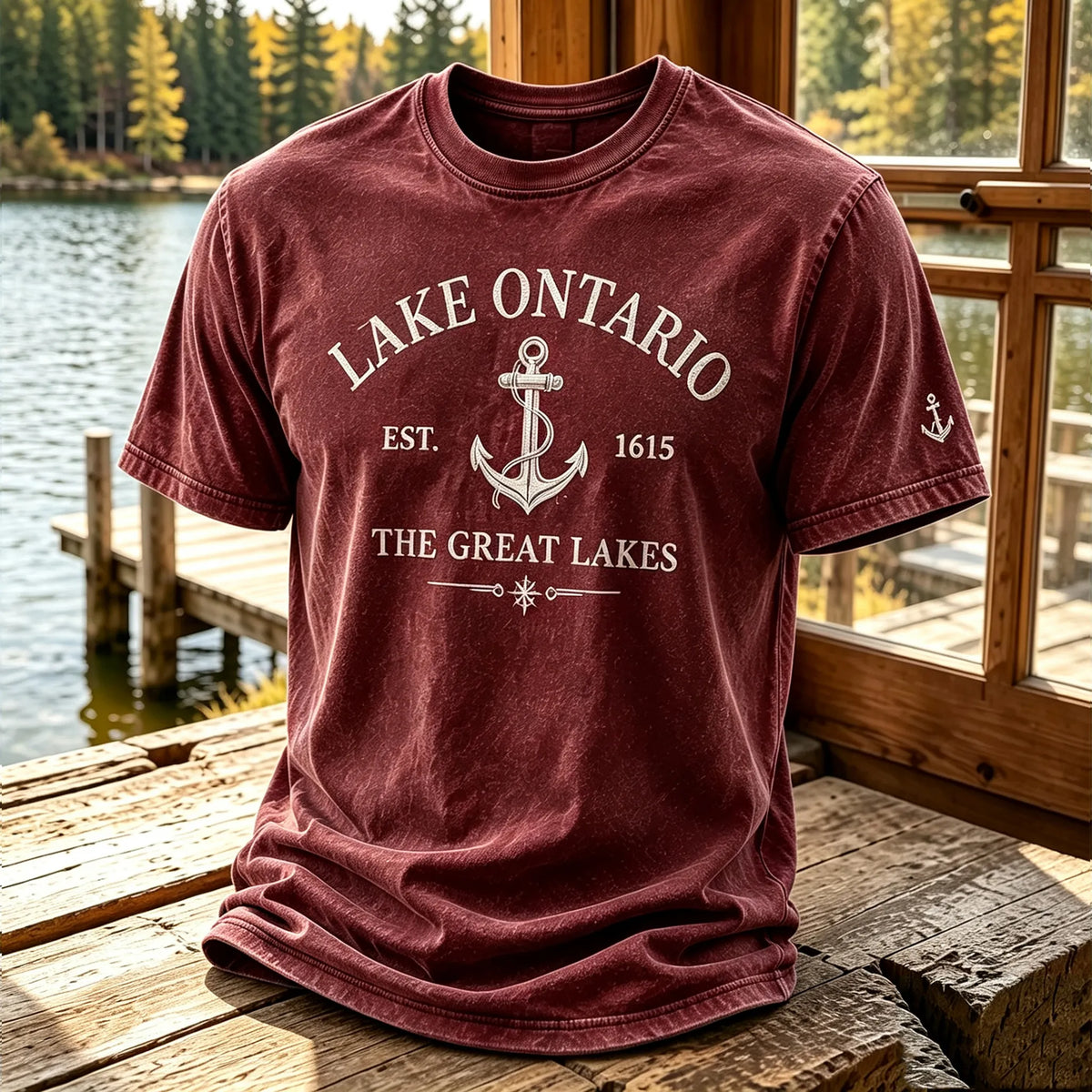 Men's 1615 Ontario Printed Casual Short-sleeve T-shirt