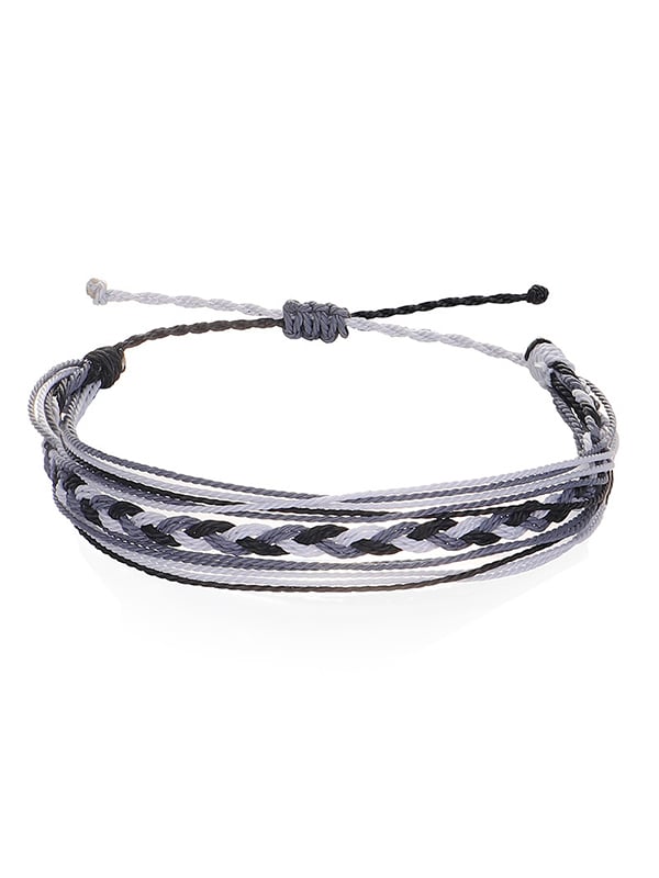 Purple Ribbon String Bracelet