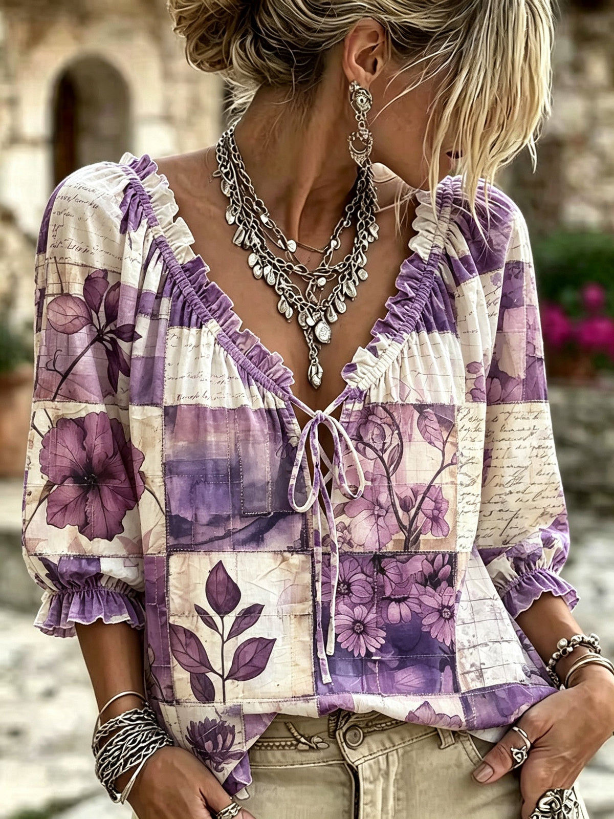 Women's Floral Print Casual Top