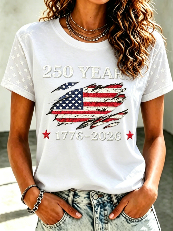 Women's Crew Neck T-Shirt: U.S. Semiquincentennial Commemorative Edition