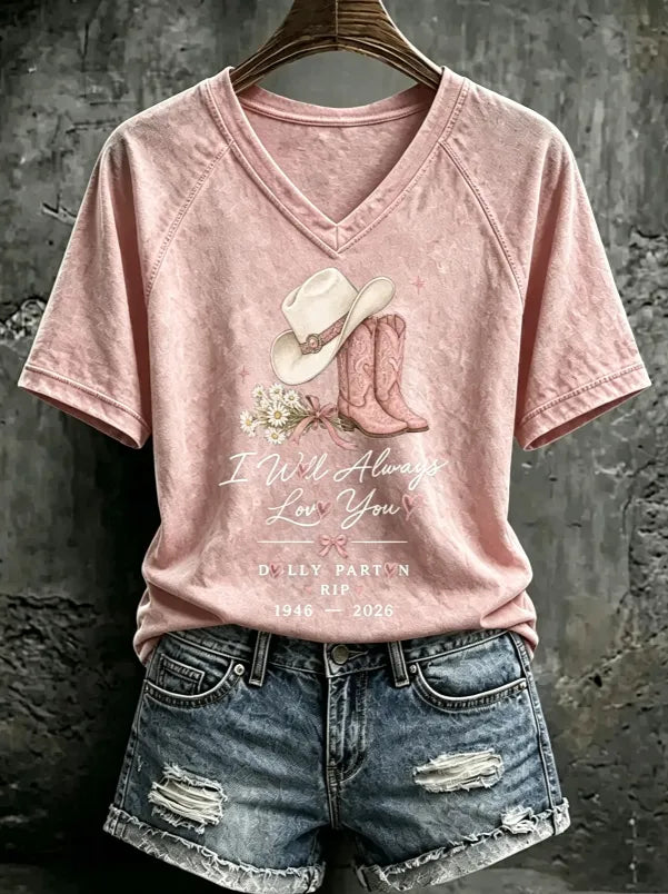 Women'S Country Music Printed Casual T-Shirt