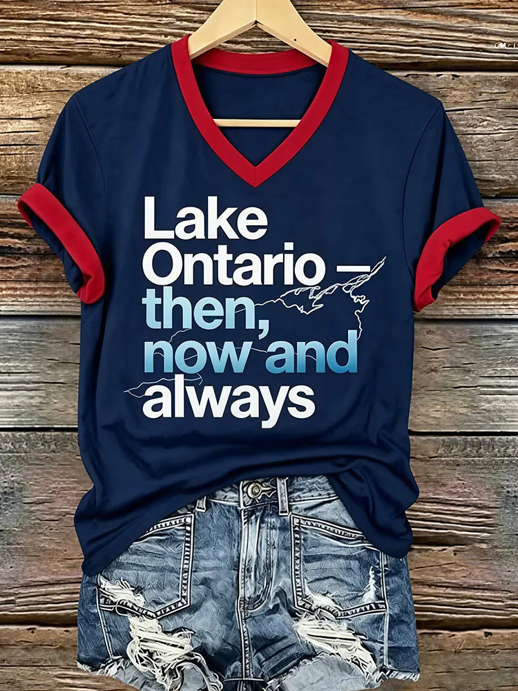 Women's Canada Lake Ontario Print T‐shirt
