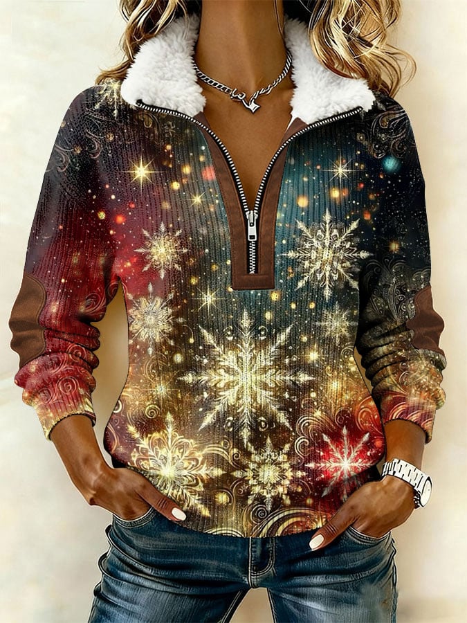 Women's Casual Retro Christmas Sweatshirt