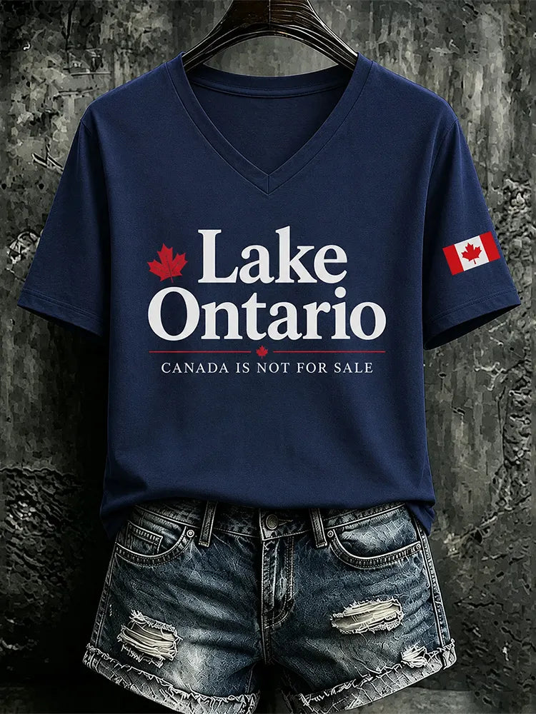 Women's Retro Lake Ontario Always And Forever Print T-shirt