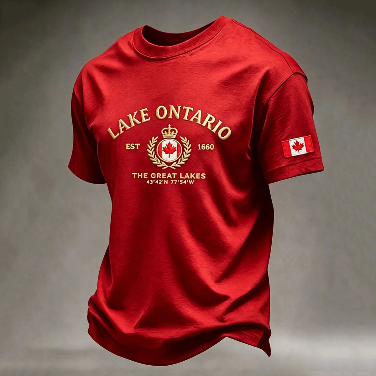 1660 Lake Ontario Printed Men's Short-sleeve T-shirt