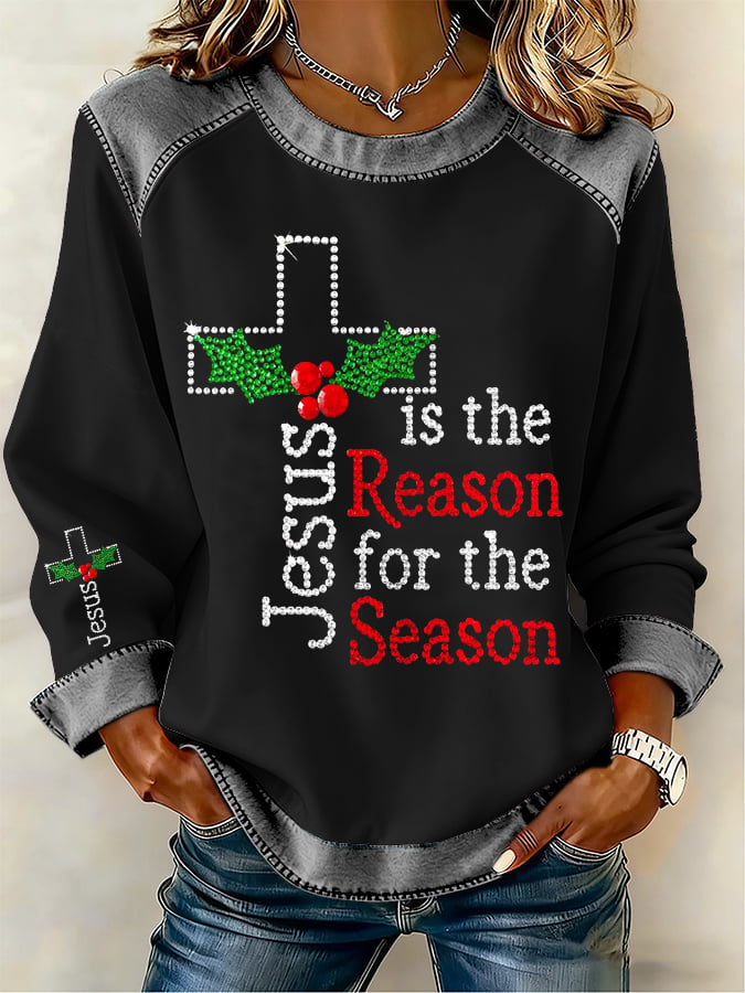 Women's Christmas Casual Patchwork Comfortable Sweatshirt