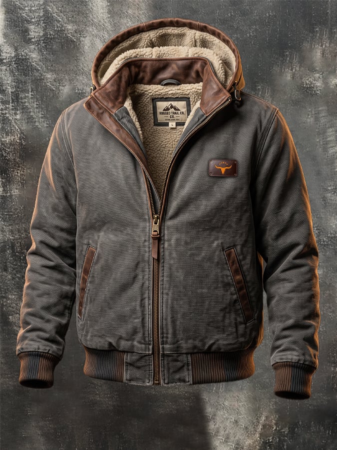 Men's Vintage Warm Multi-Pocket Outdoor Jacket